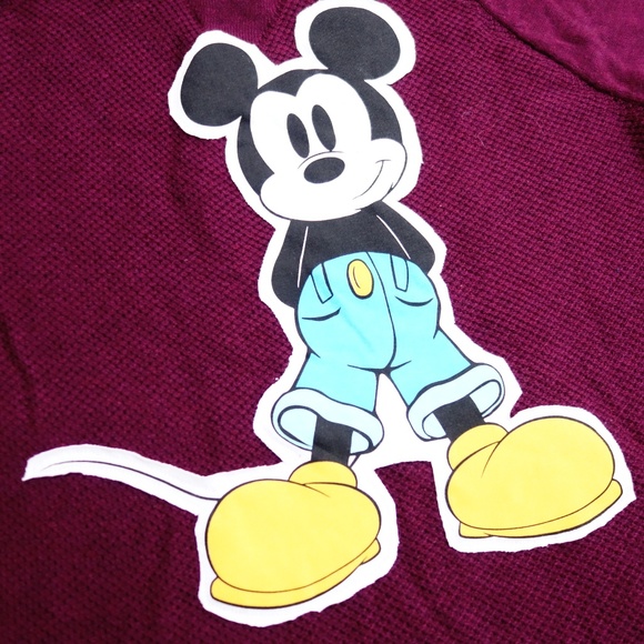 Upcycled Mickey Mouse Fuzzy Sweater - Picture 4 of 6